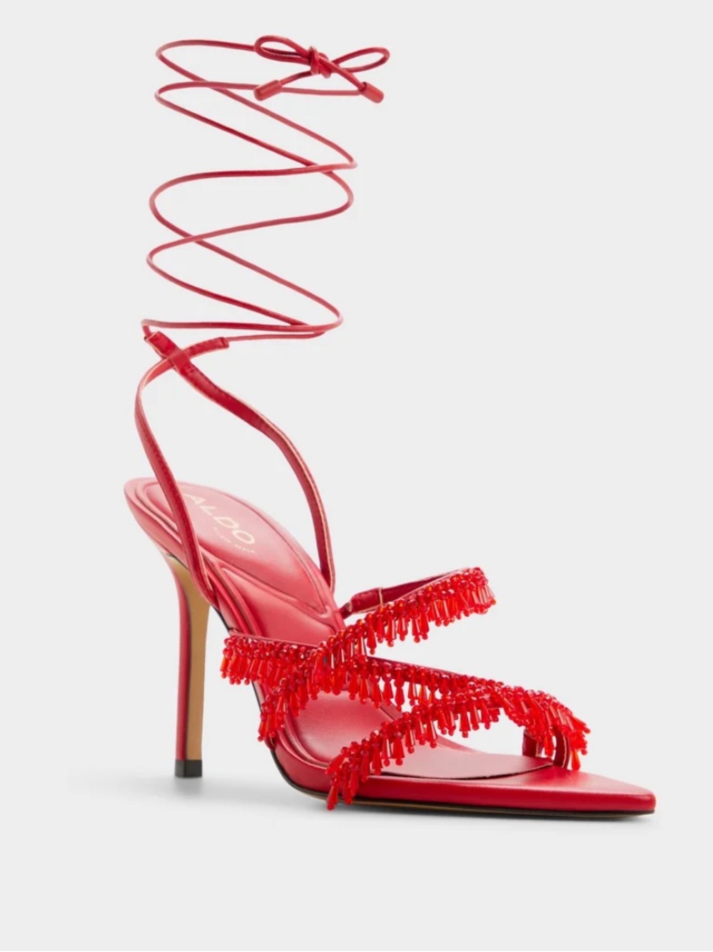 Flaming Strappy heeled sandal, Stiletto heel
